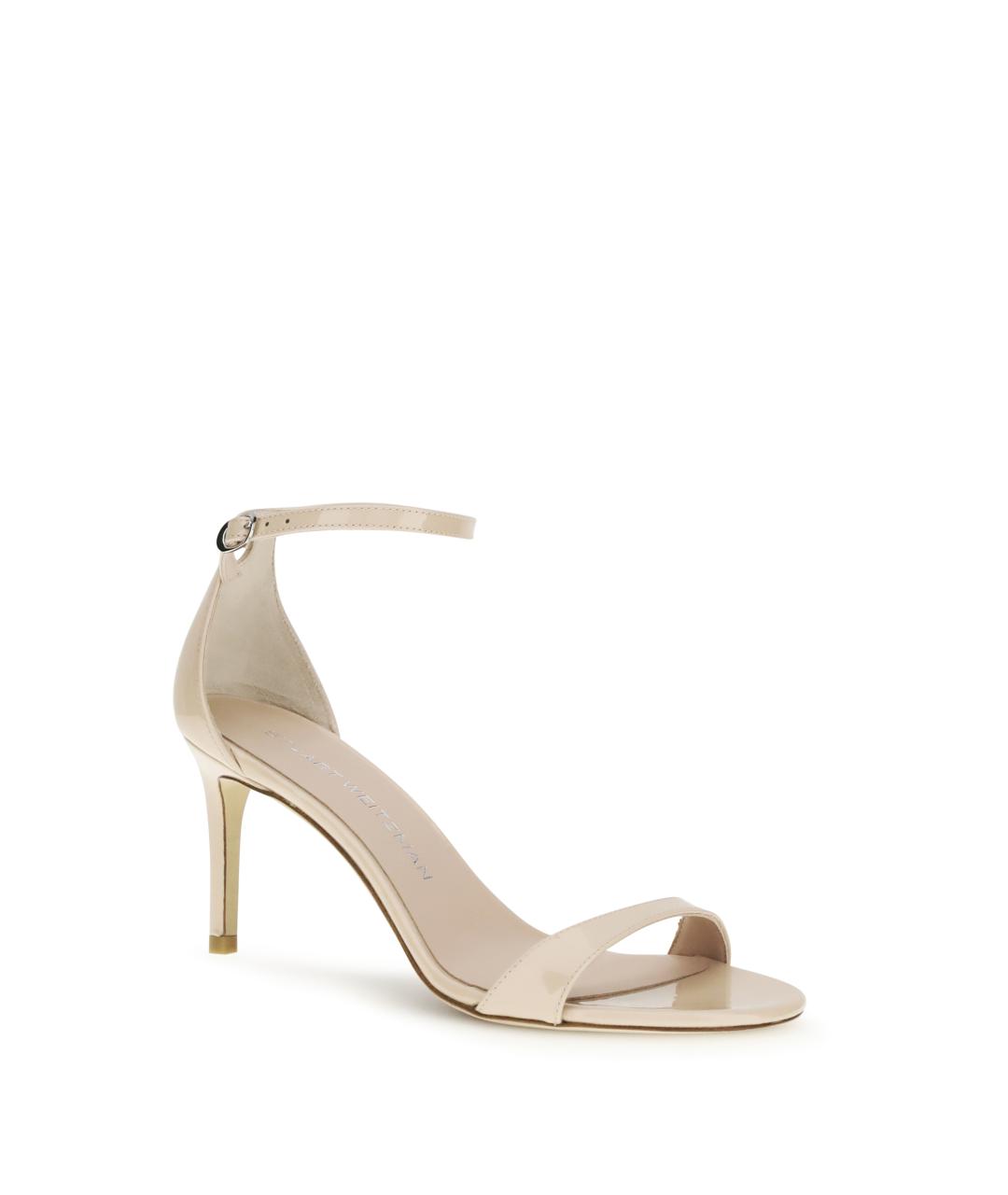 STUART WEITZMAN Бежевые кожаные босоножки, фото 2