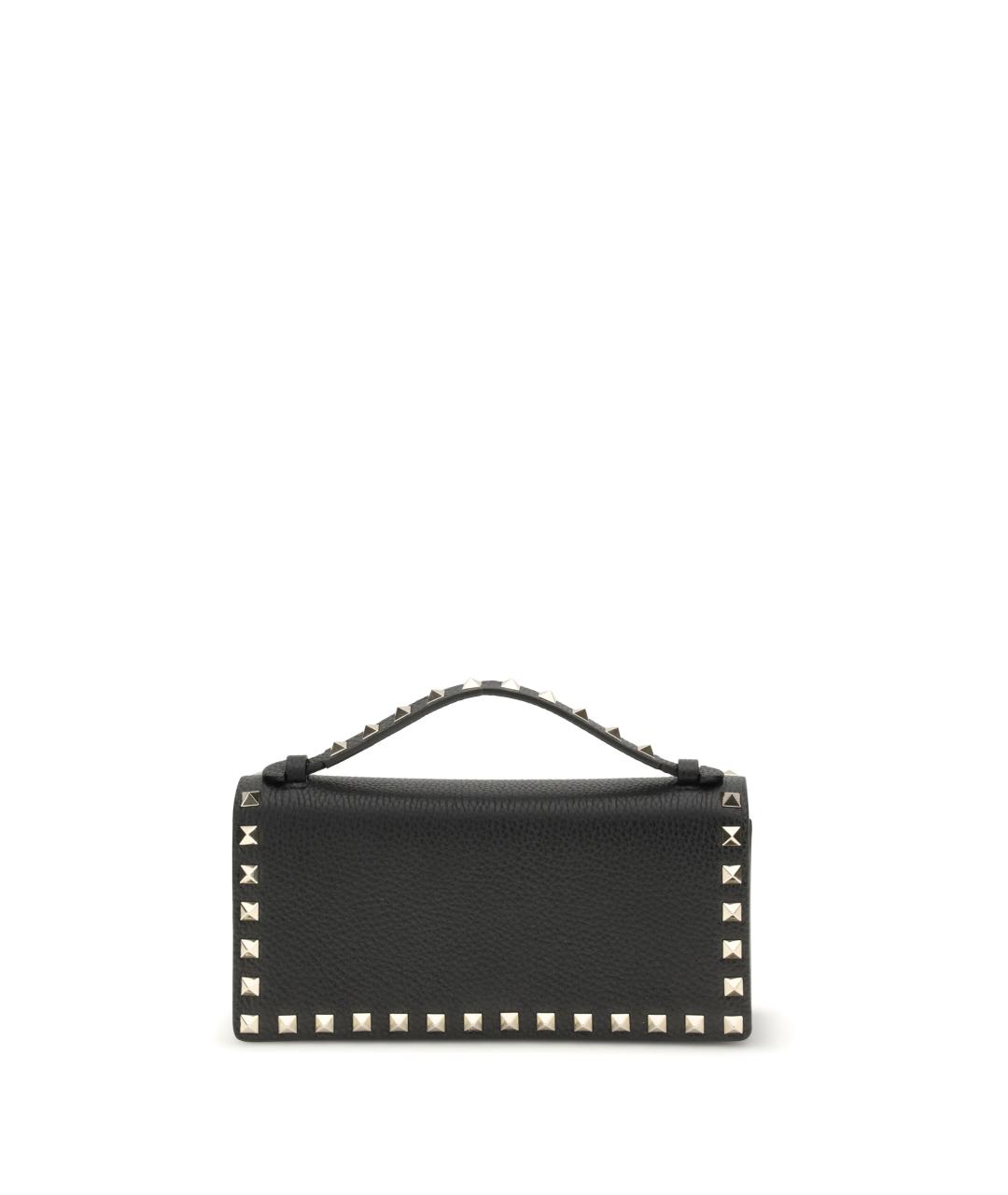 VALENTINO Черный кожаный кошелек, фото 1