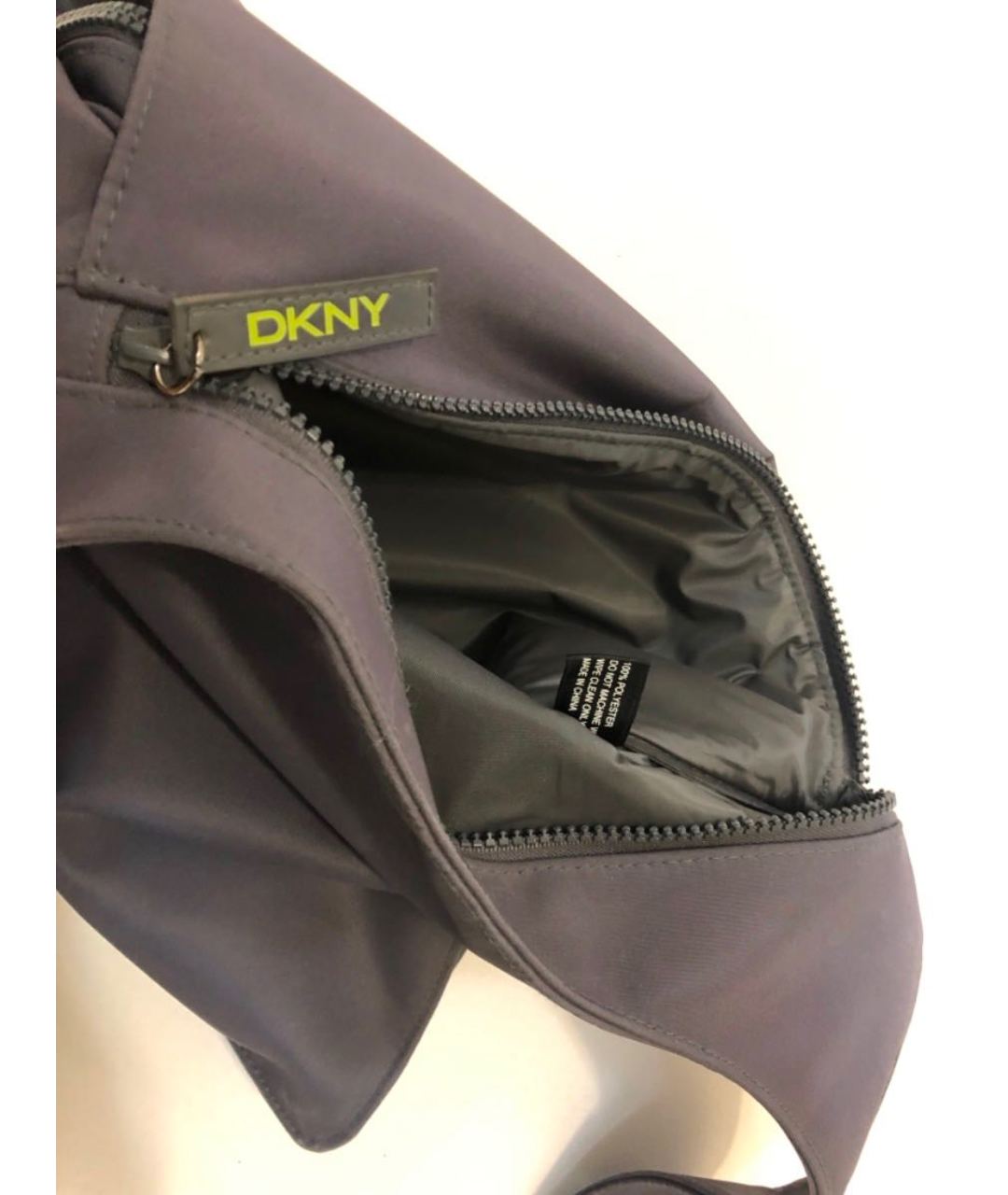 DKNY Антрацитовая тканевая сумка тоут, фото 8