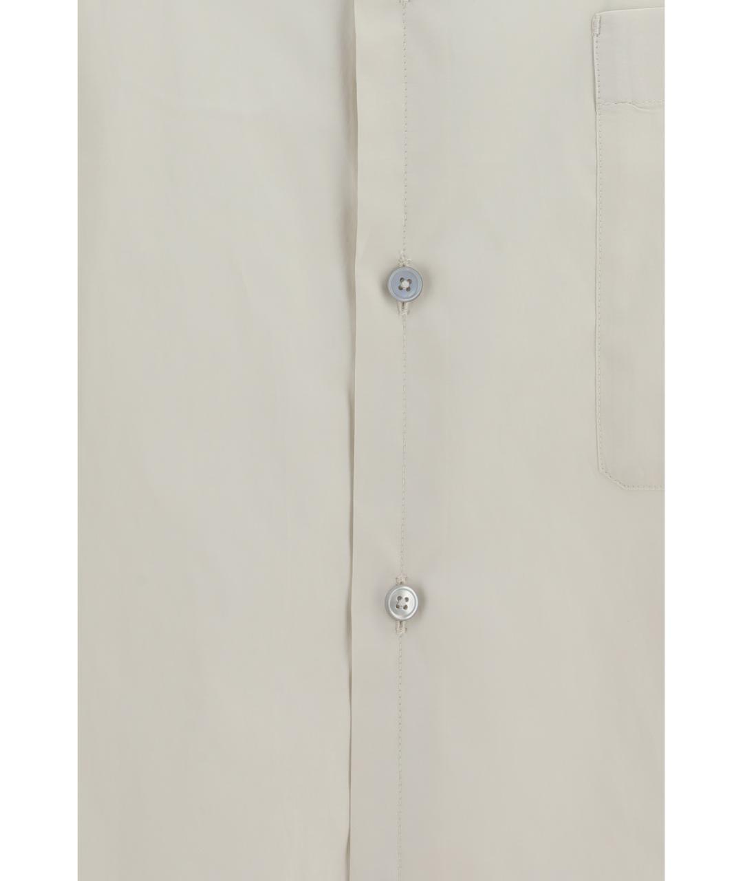 LEMAIRE Бежевая хлопковая классическая рубашка, фото 3