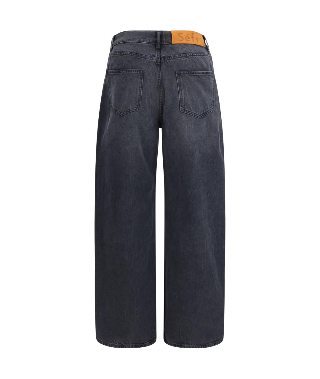 SEFR Черные хлопковые прямые джинсы, фото 2