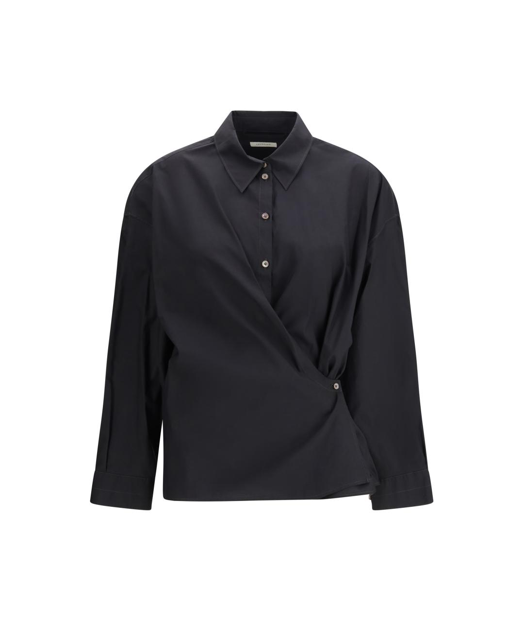 LEMAIRE Черная хлопковая рубашка, фото 1