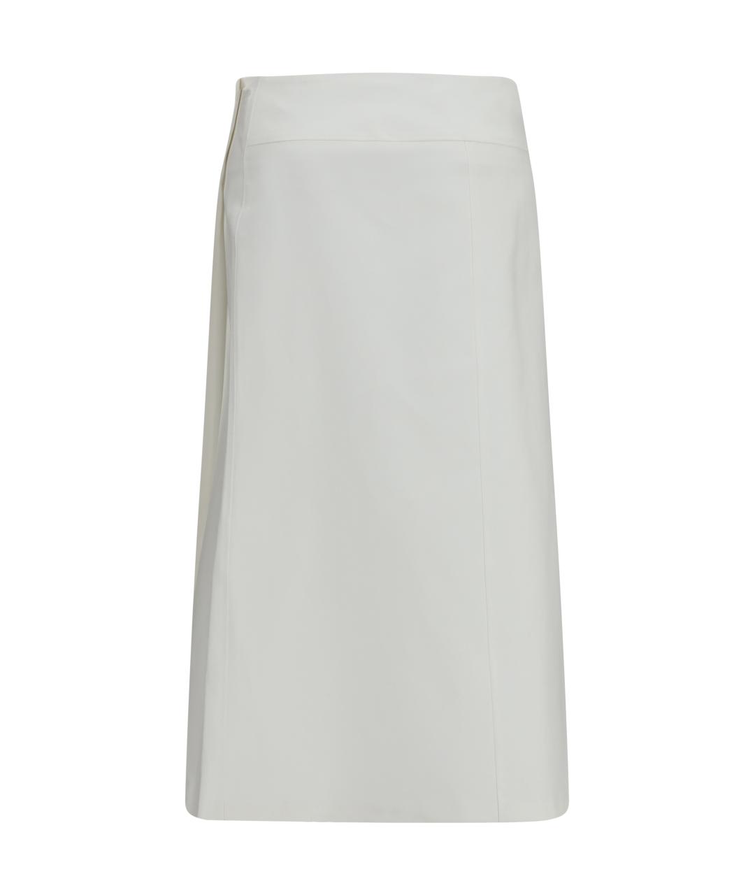 RIER Белая хлопковая юбка миди, фото 2