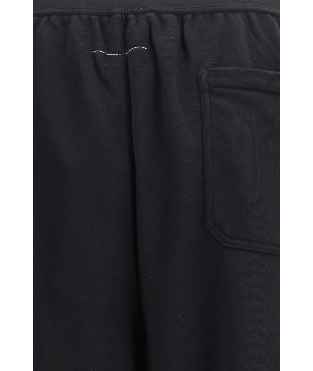 MM6 MAISON MARGIELA Черные хлопковые повседневные брюки, фото 3