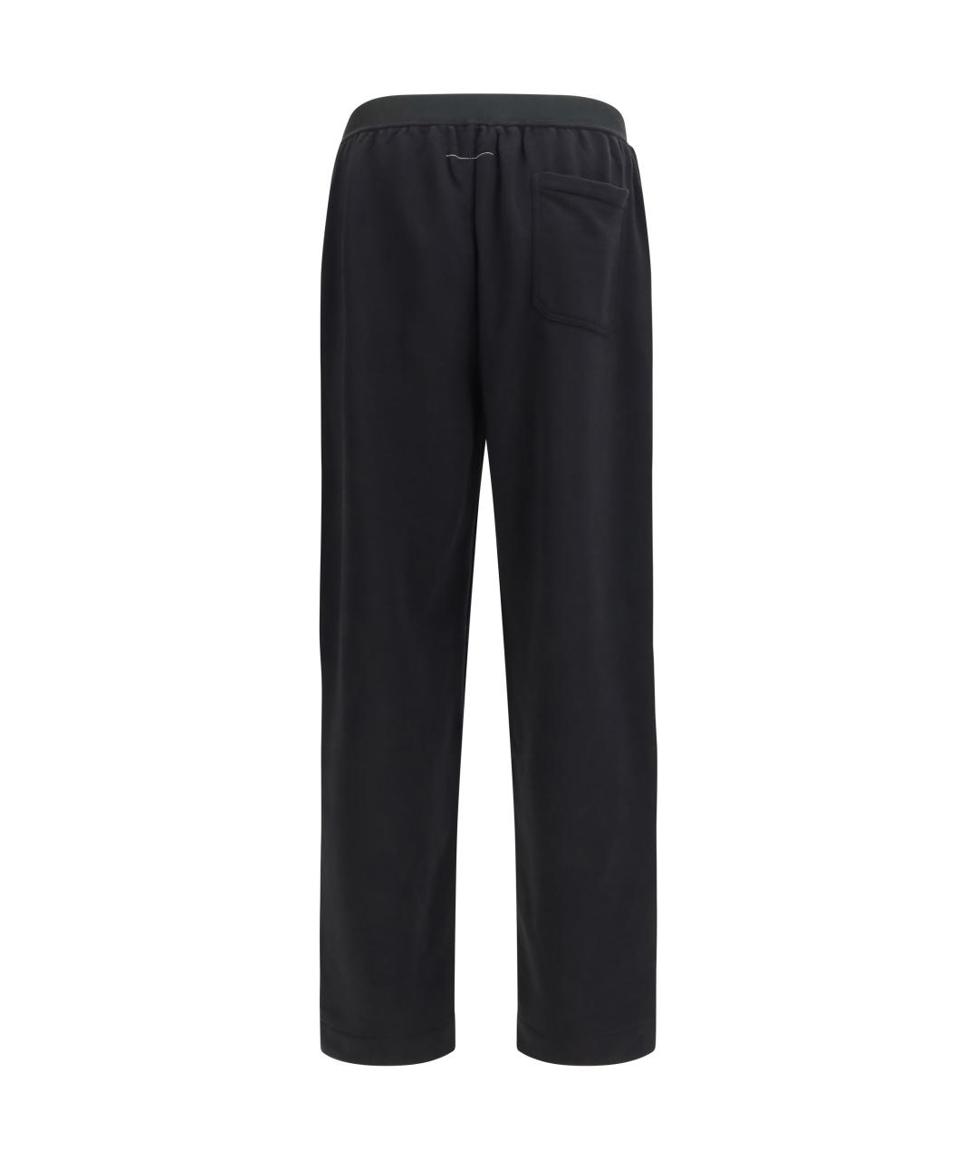 MM6 MAISON MARGIELA Черные хлопковые повседневные брюки, фото 2