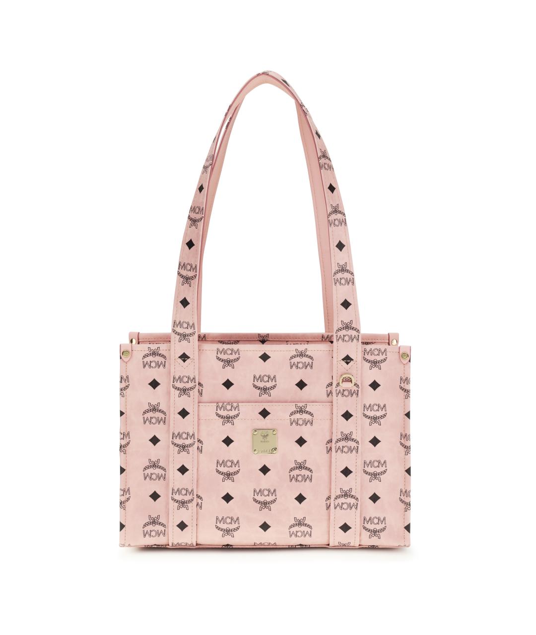 MCM Розовая хлопковая сумка тоут, фото 1