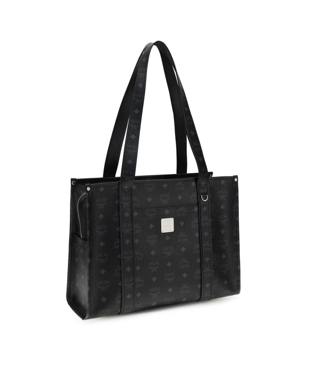 MCM Черная тканевая сумка тоут, фото 2