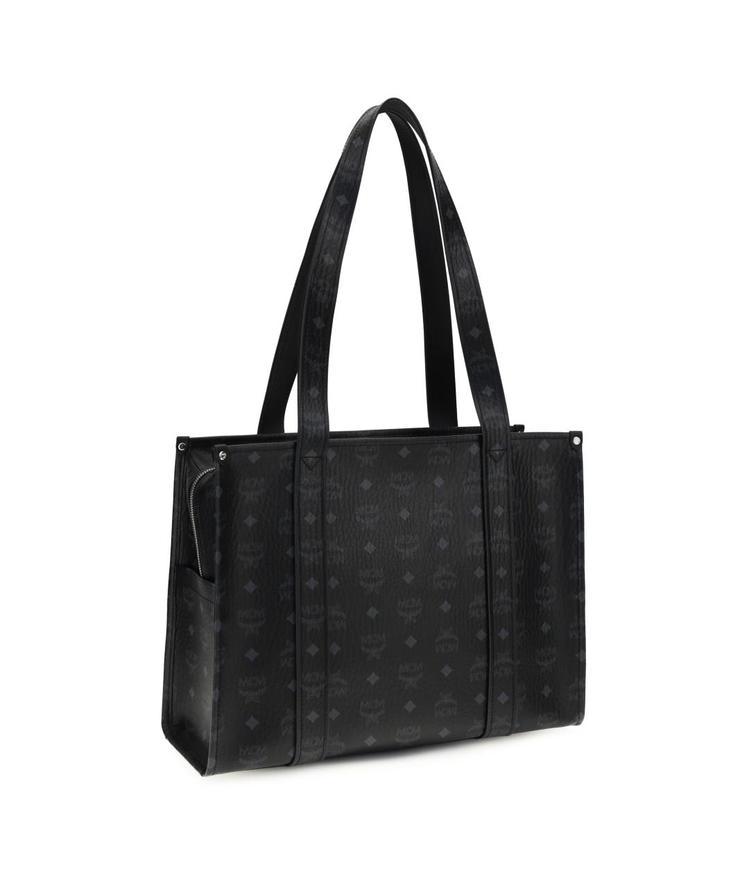 MCM Черная тканевая сумка тоут, фото 3