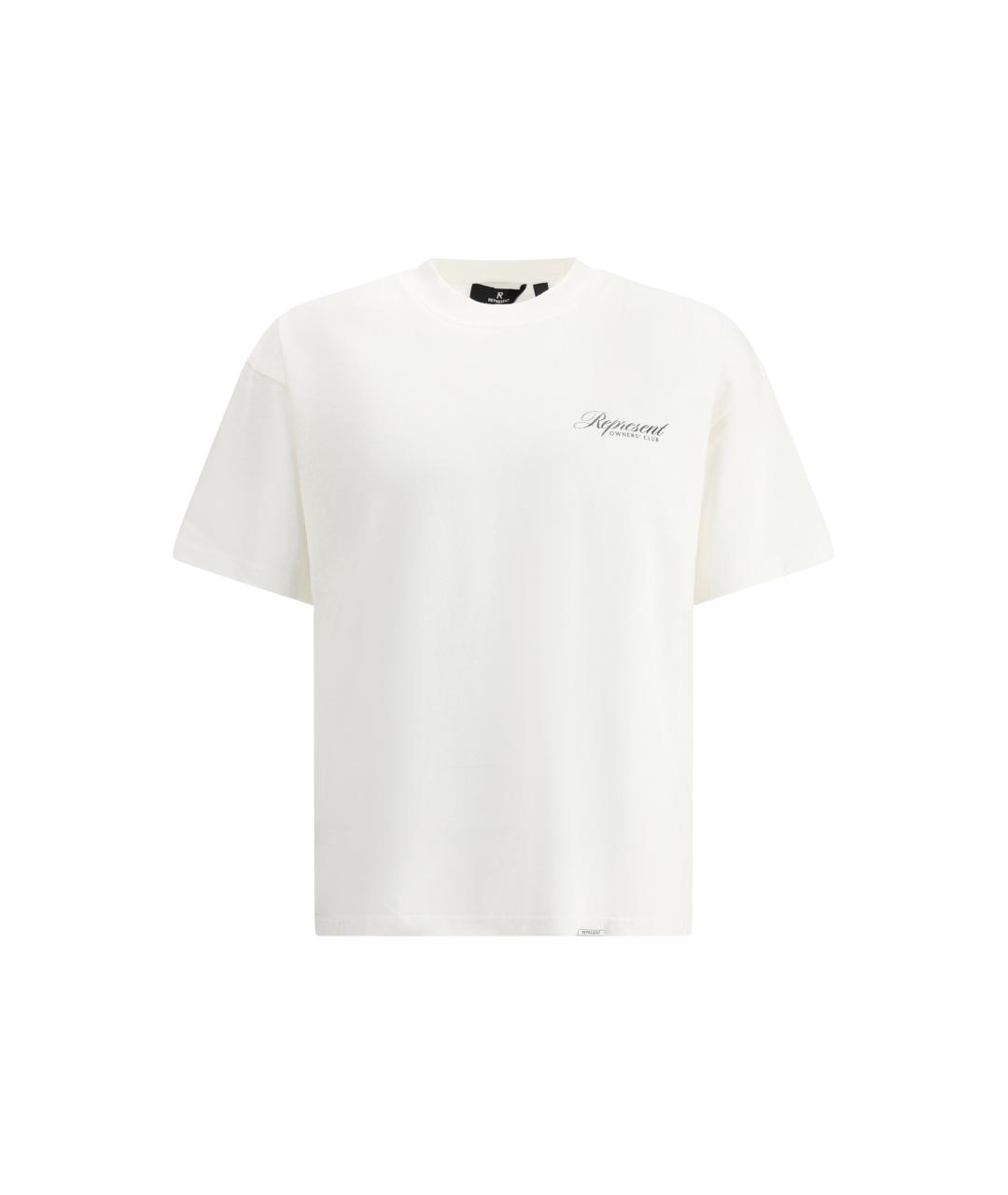 REPRESENT Белая хлопковая футболка, фото 4