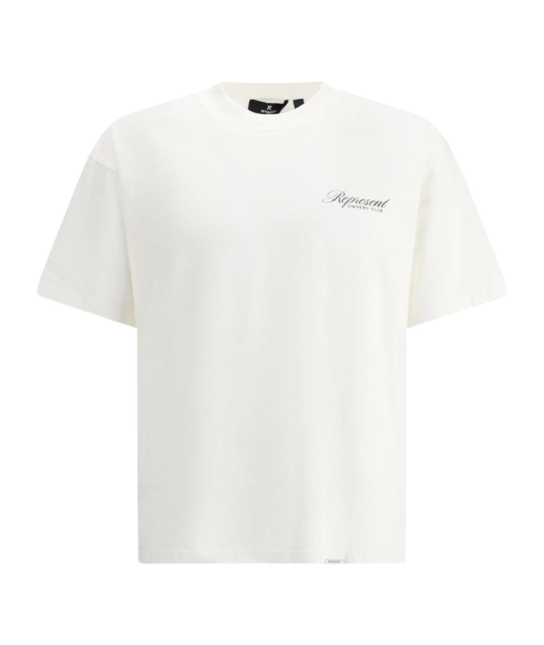 REPRESENT Белая хлопковая футболка, фото 1