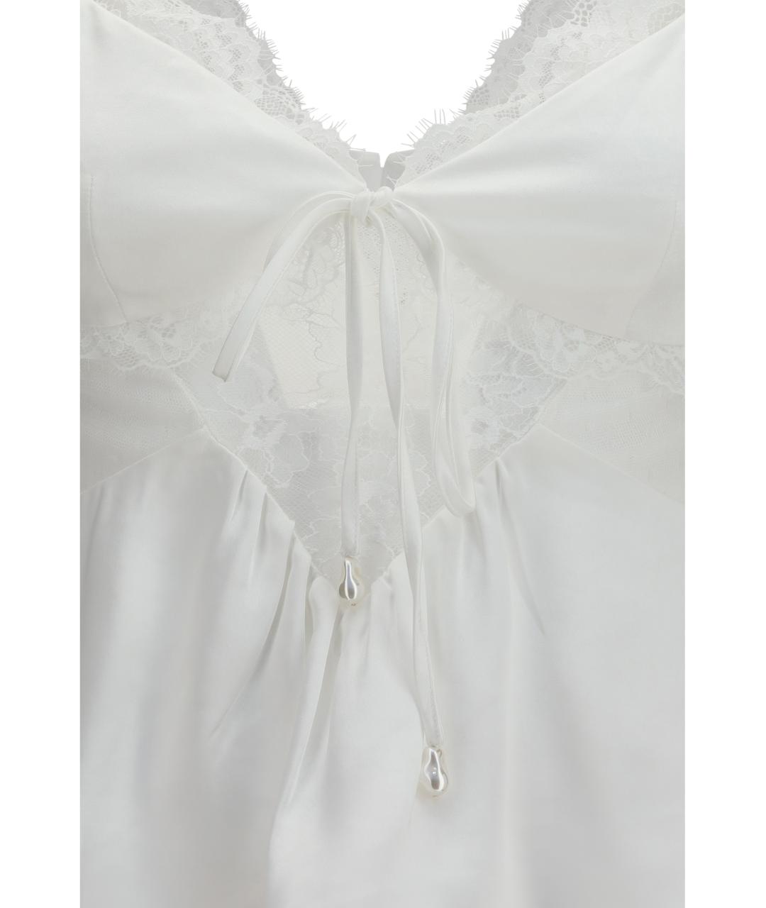 SELF-PORTRAIT Белая полиэстеровая майка, фото 3