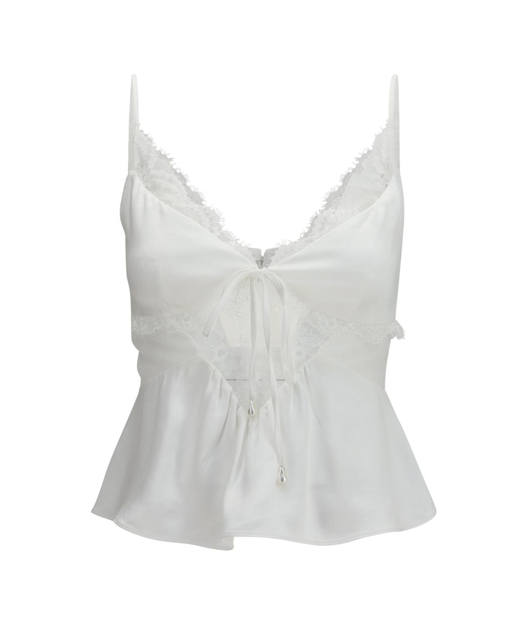 SELF-PORTRAIT Белая полиэстеровая майка, фото 1