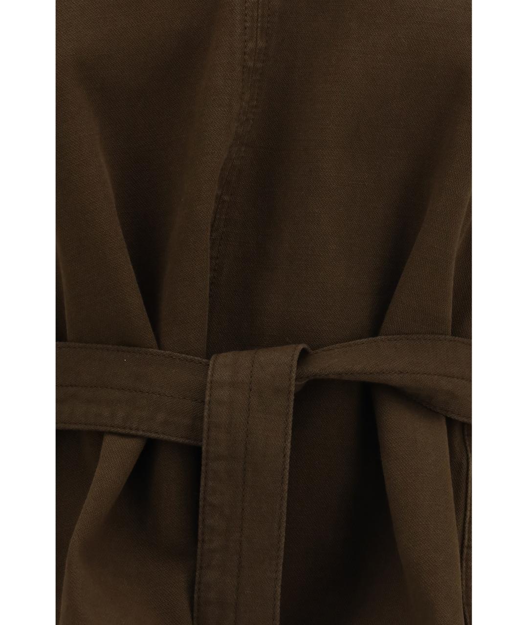 LEMAIRE Коричневая хлопковая майка, фото 3