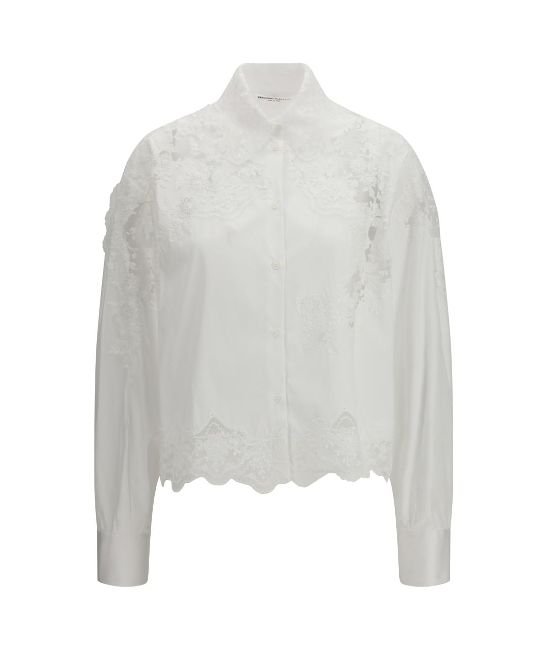ERMANNO SCERVINO Белая хлопковая рубашка, фото 1