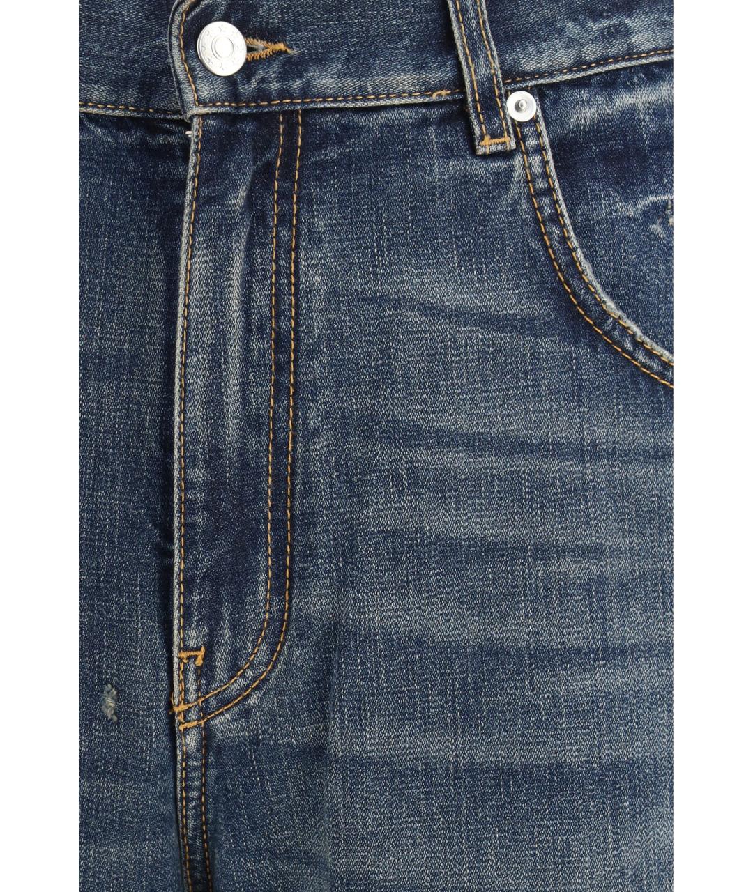 NAMACHEKO Синие хлопковые прямые джинсы, фото 3