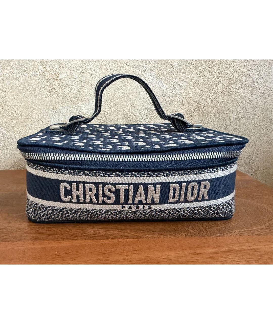 CHRISTIAN DIOR Темно-синяя тканевая косметичка, фото 8