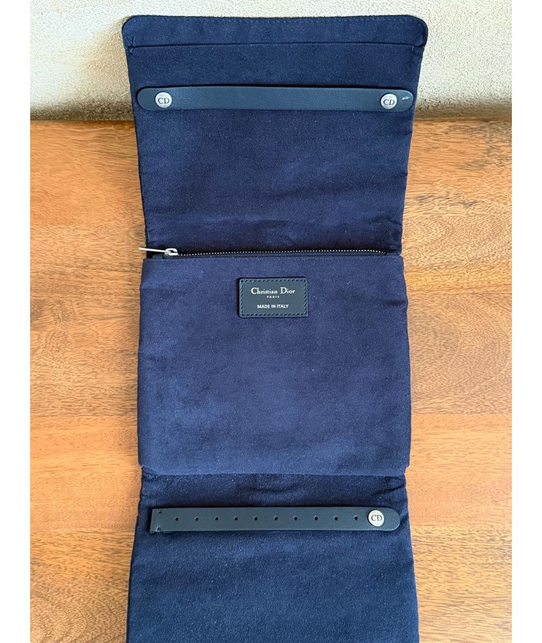 CHRISTIAN DIOR Темно-синяя тканевая косметичка, фото 5