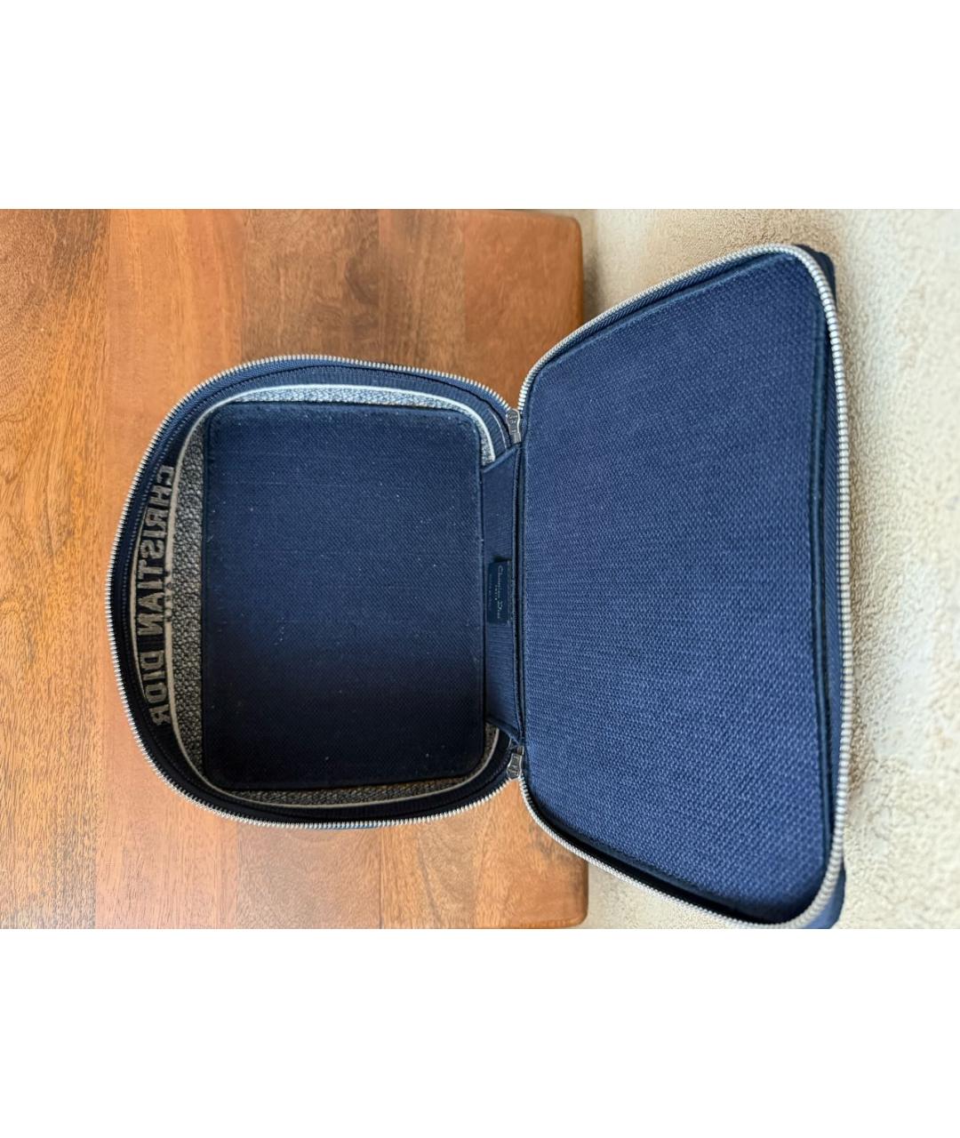 CHRISTIAN DIOR Темно-синяя тканевая косметичка, фото 7