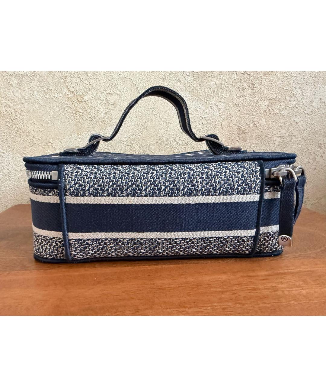 CHRISTIAN DIOR Темно-синяя тканевая косметичка, фото 3
