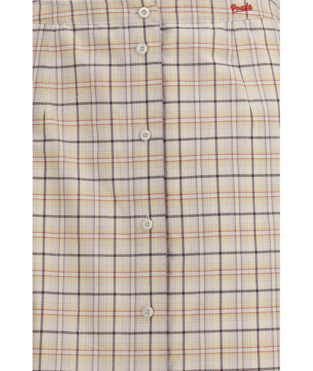 PRADA Мульти хлопковая юбка миди, фото 3