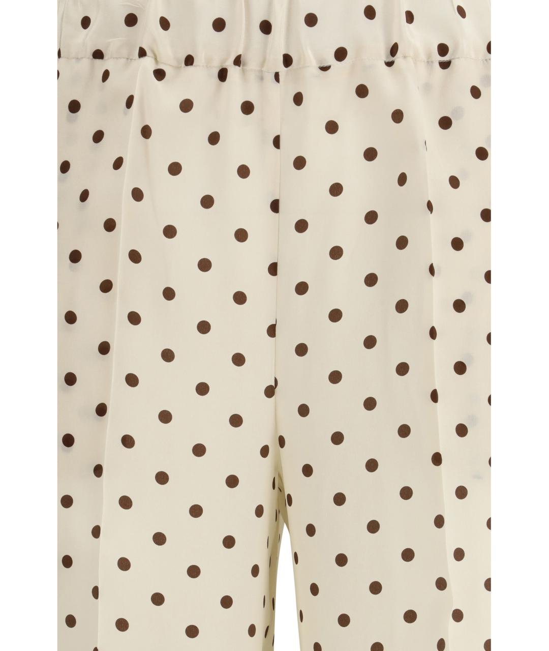 P.A.R.O.S.H. Бежевые шелковые прямые брюки, фото 3