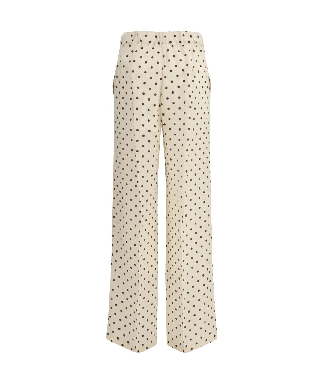 P.A.R.O.S.H. Бежевые шелковые прямые брюки, фото 2