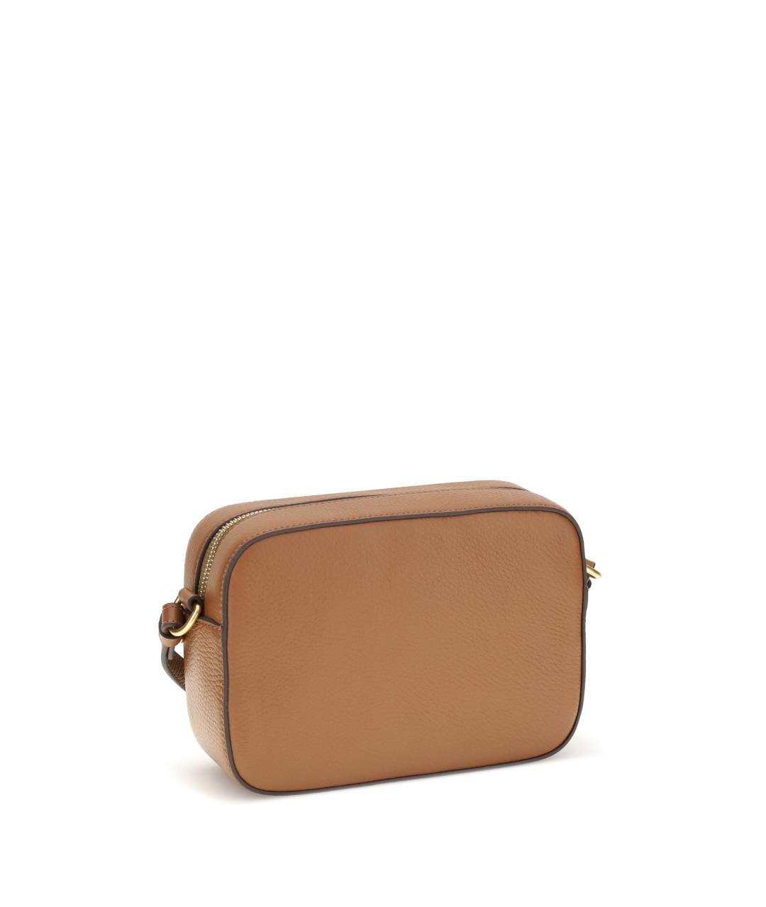 COCCINELLE Коричневая кожаная сумка через плечо, фото 3