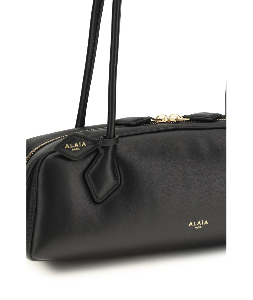 ALAIA Черная кожаная сумка через плечо, фото 4