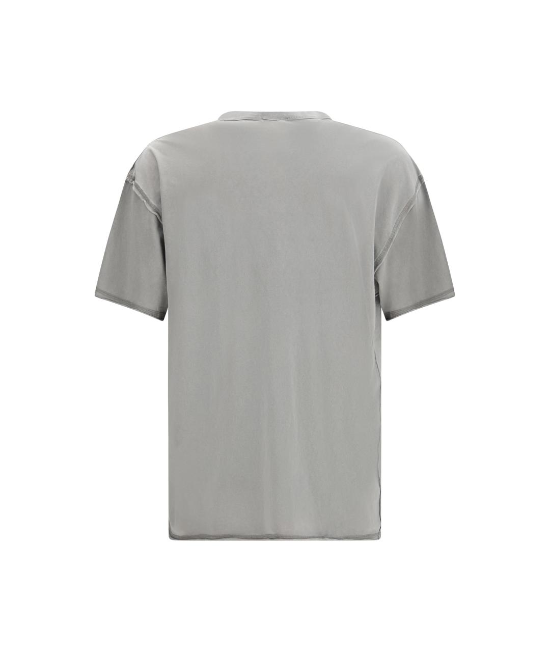 DIESEL Серая хлопковая футболка, фото 2