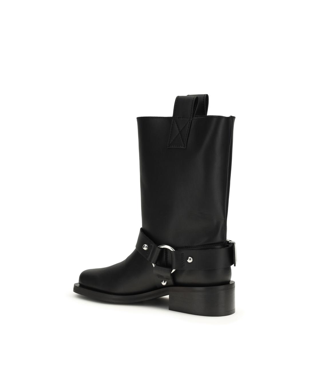 GANNI Черные кожаные ботинки, фото 3