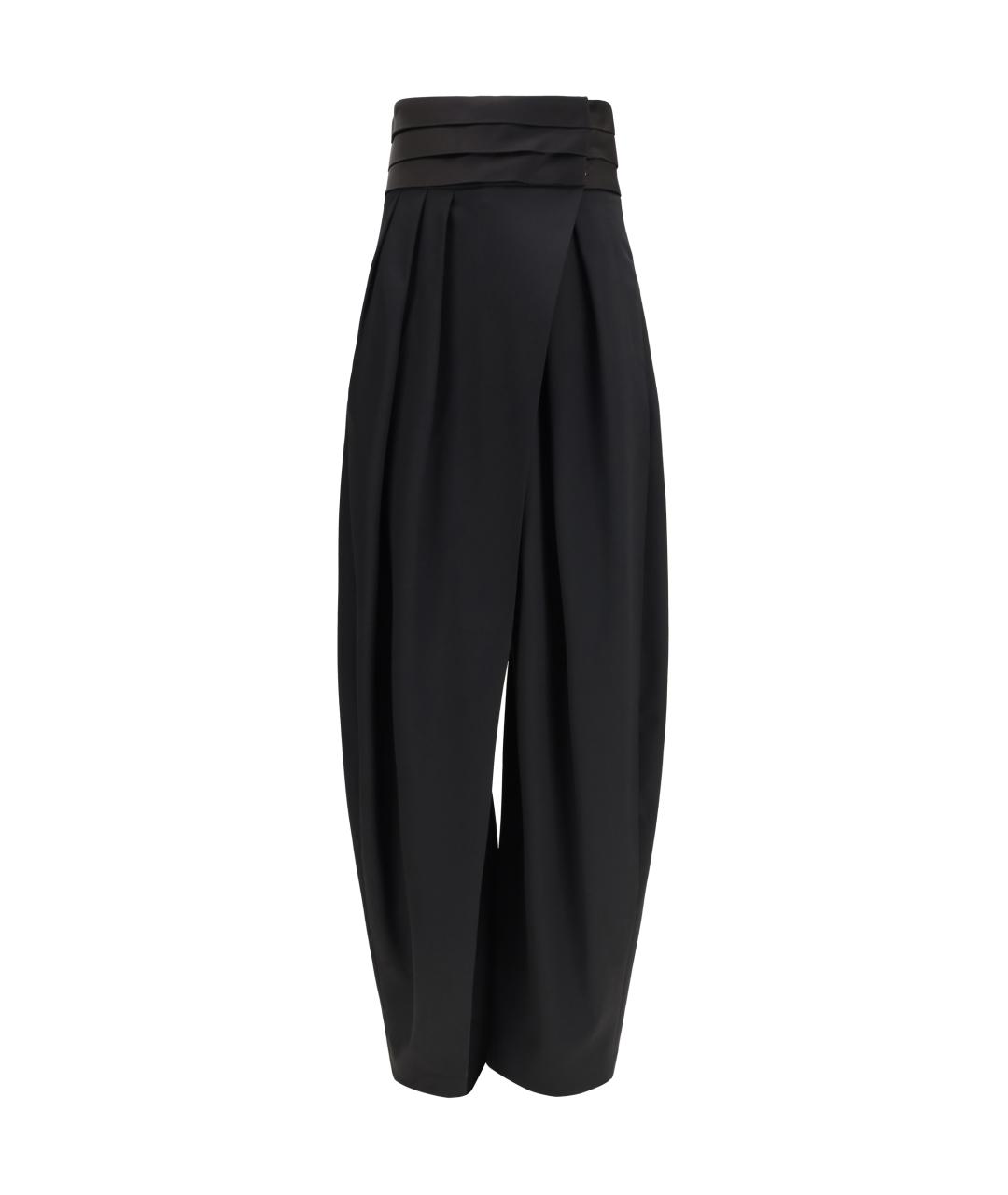 ALAIA Черные шерстяные брюки широкие, фото 1
