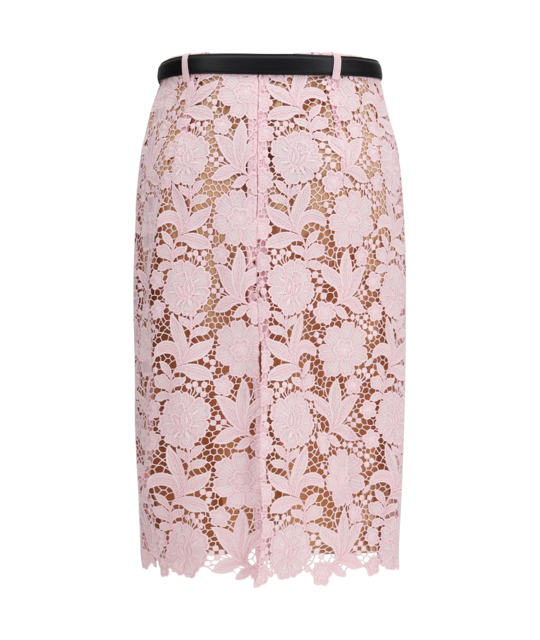 SELF-PORTRAIT Розовая полиэстеровая юбка мини, фото 2