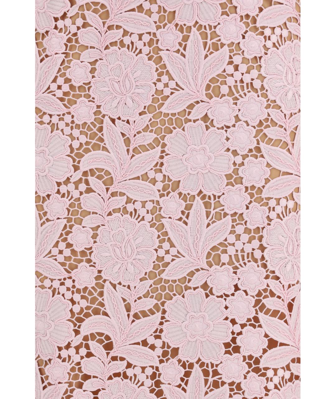 SELF-PORTRAIT Розовая полиэстеровая юбка мини, фото 3