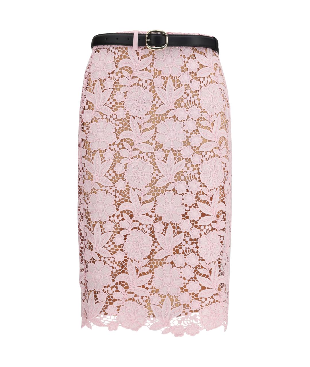 SELF-PORTRAIT Розовая полиэстеровая юбка мини, фото 1