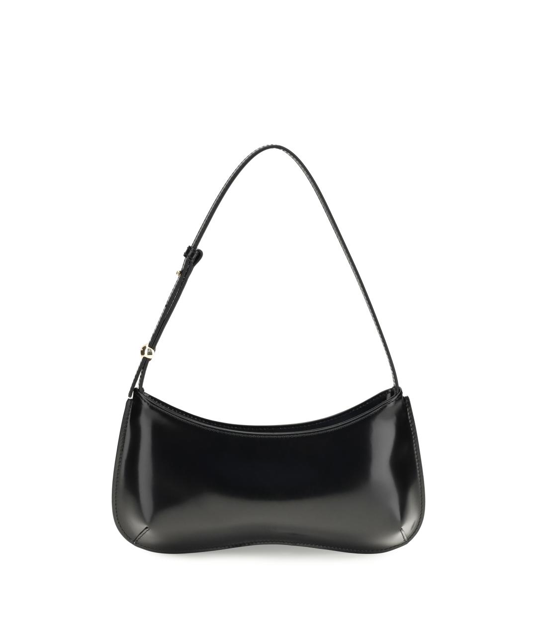 JACQUEMUS Черная кожаная сумка через плечо, фото 1