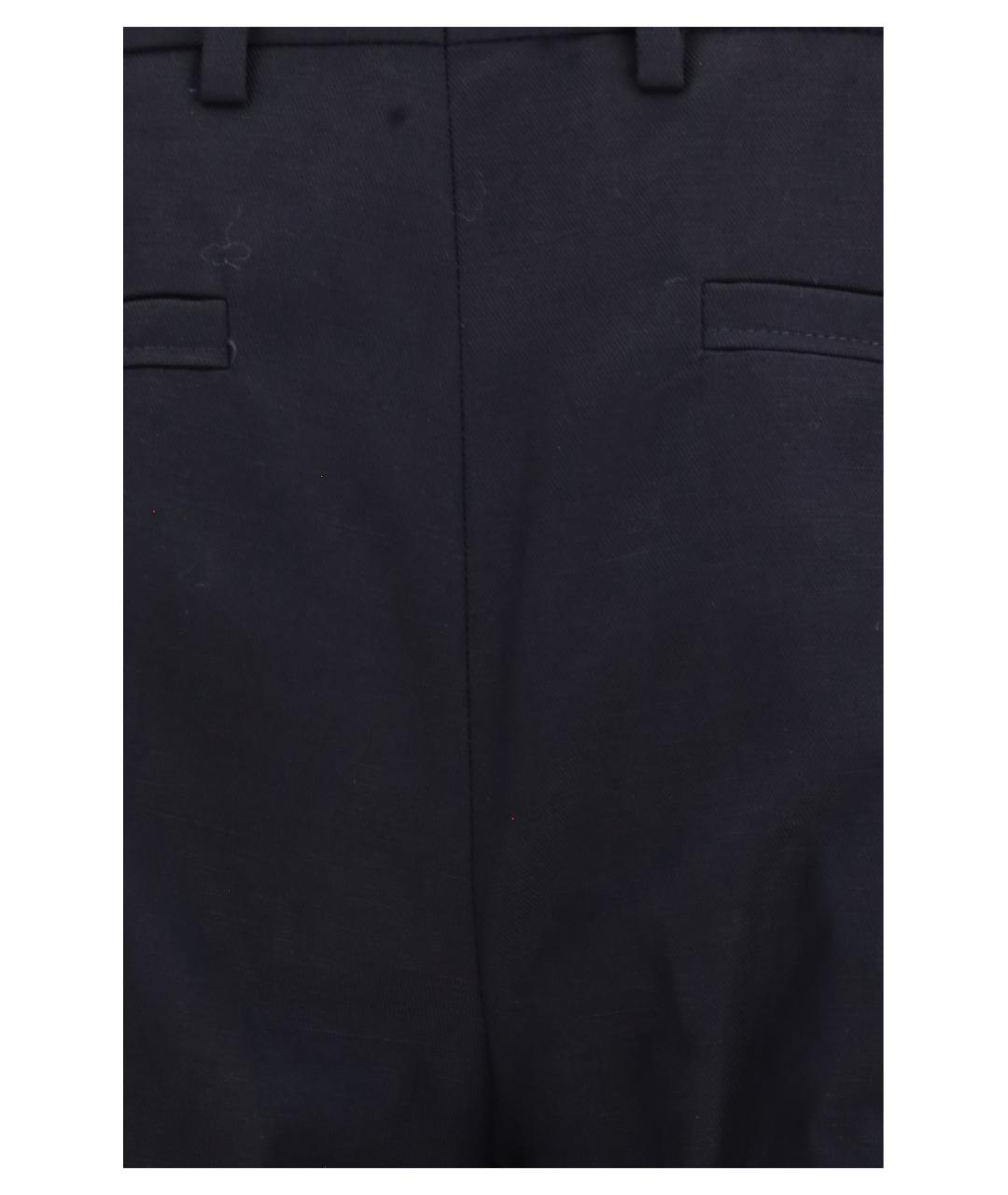 ZEGNA Темно-синие хлопковые повседневные брюки, фото 3