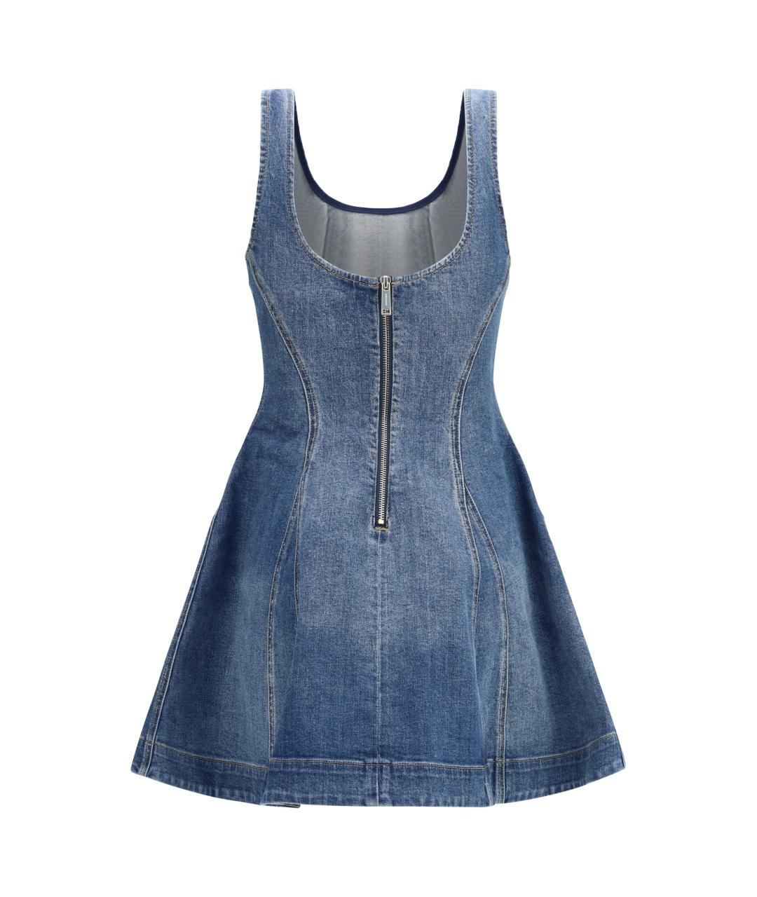 SELF-PORTRAIT Синий хлопковый сарафан, фото 2