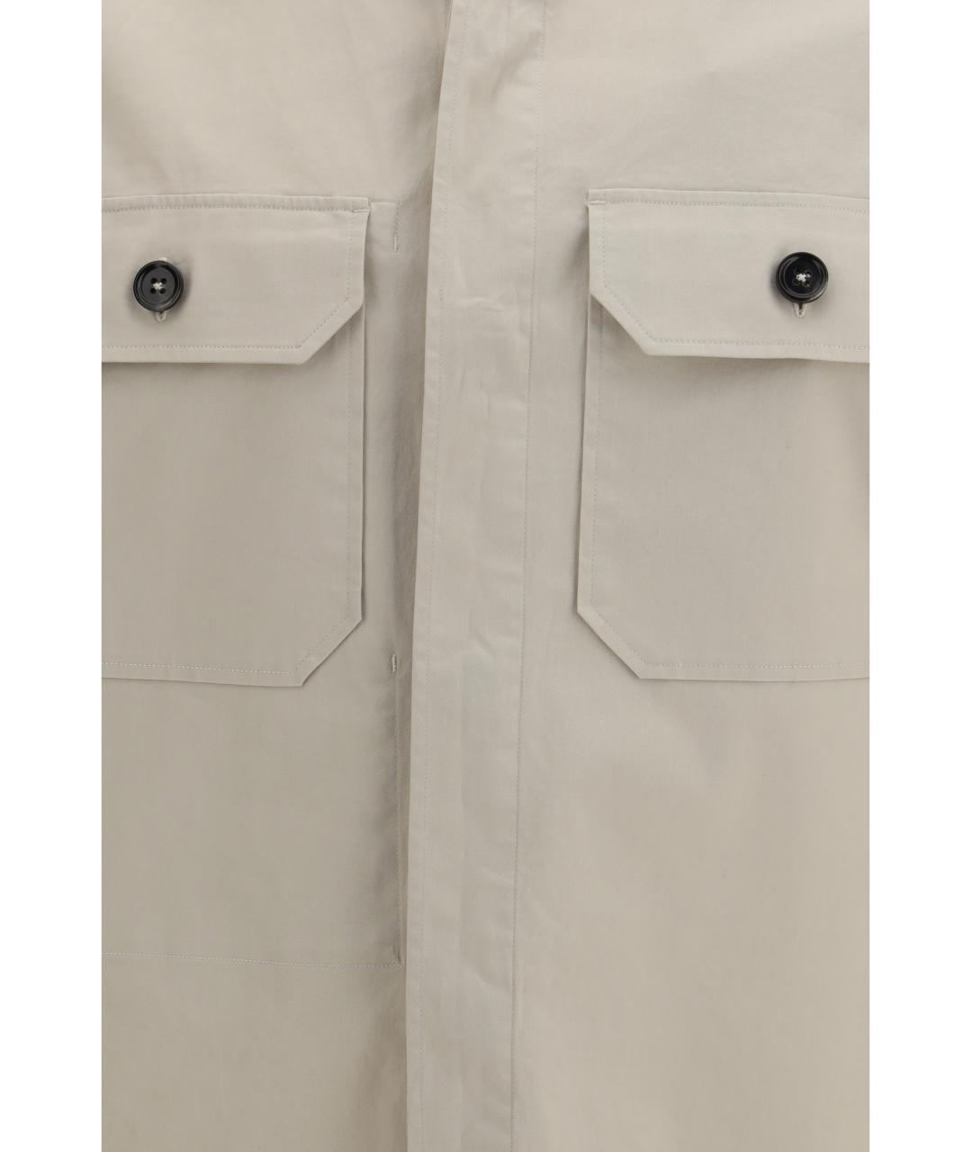 ZEGNA Бежевая льняная куртка, фото 3