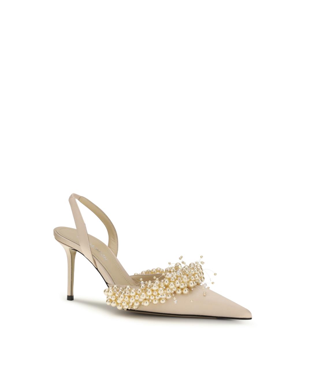 MACH&MACH Золотые текстильные туфли, фото 2