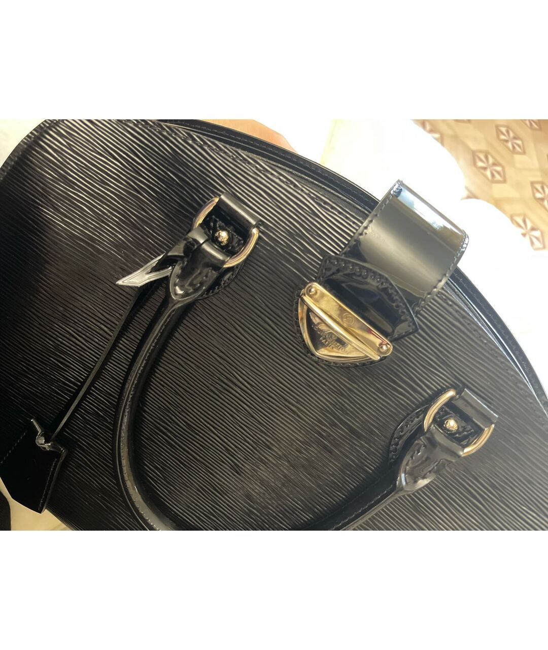 LOUIS VUITTON PRE-OWNED Черная кожаная сумка тоут, фото 8