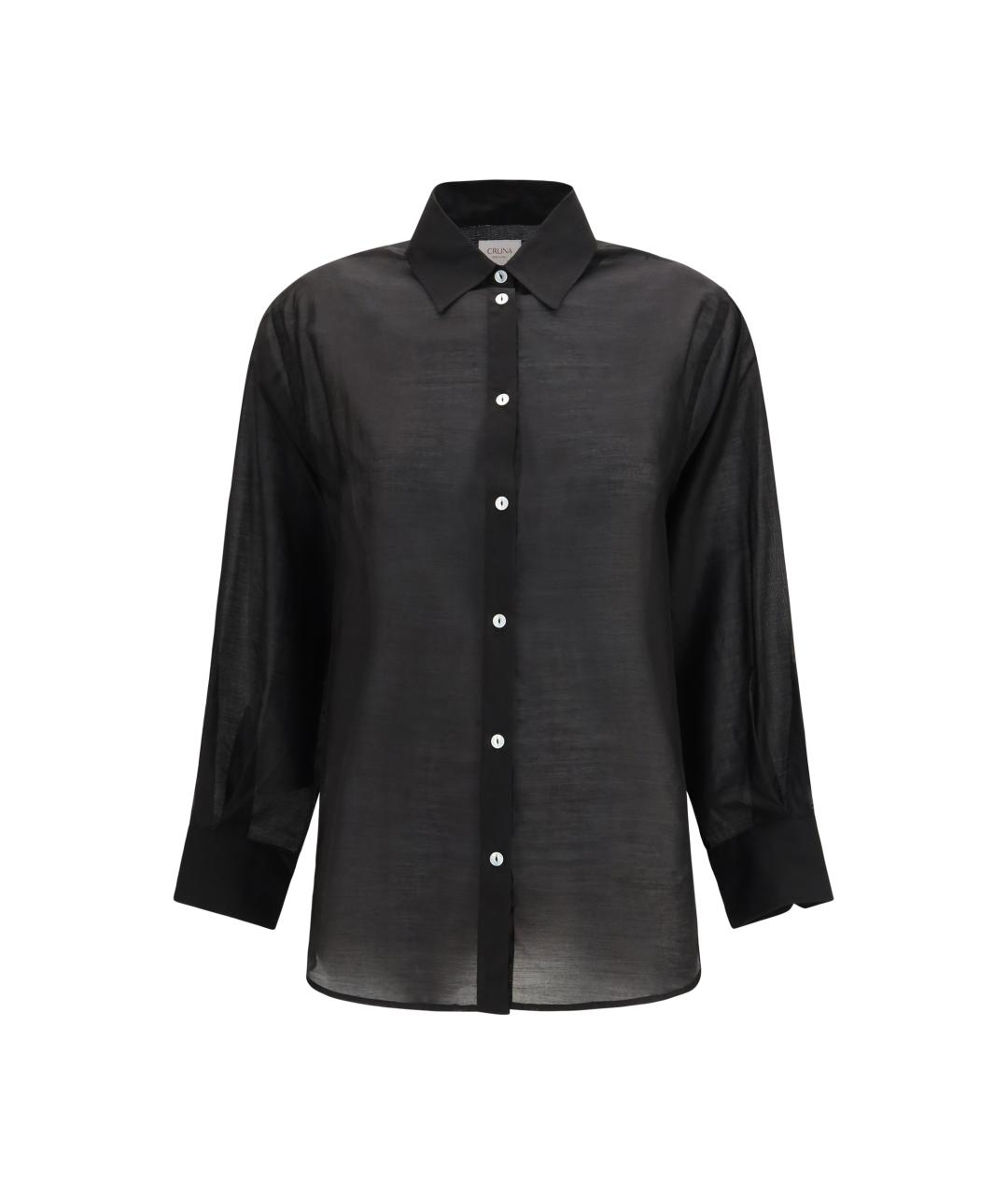 Cruna Черная вискозная рубашка, фото 1