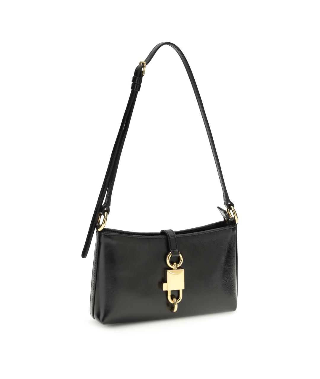 DOLCE&GABBANA Черная кожаная сумка через плечо, фото 2