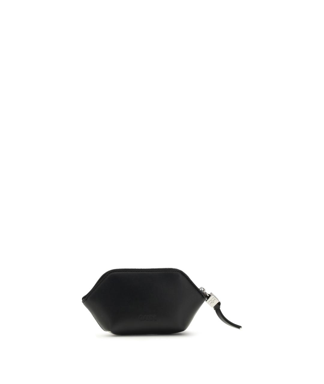 GANNI Черный кожаный кошелек, фото 2