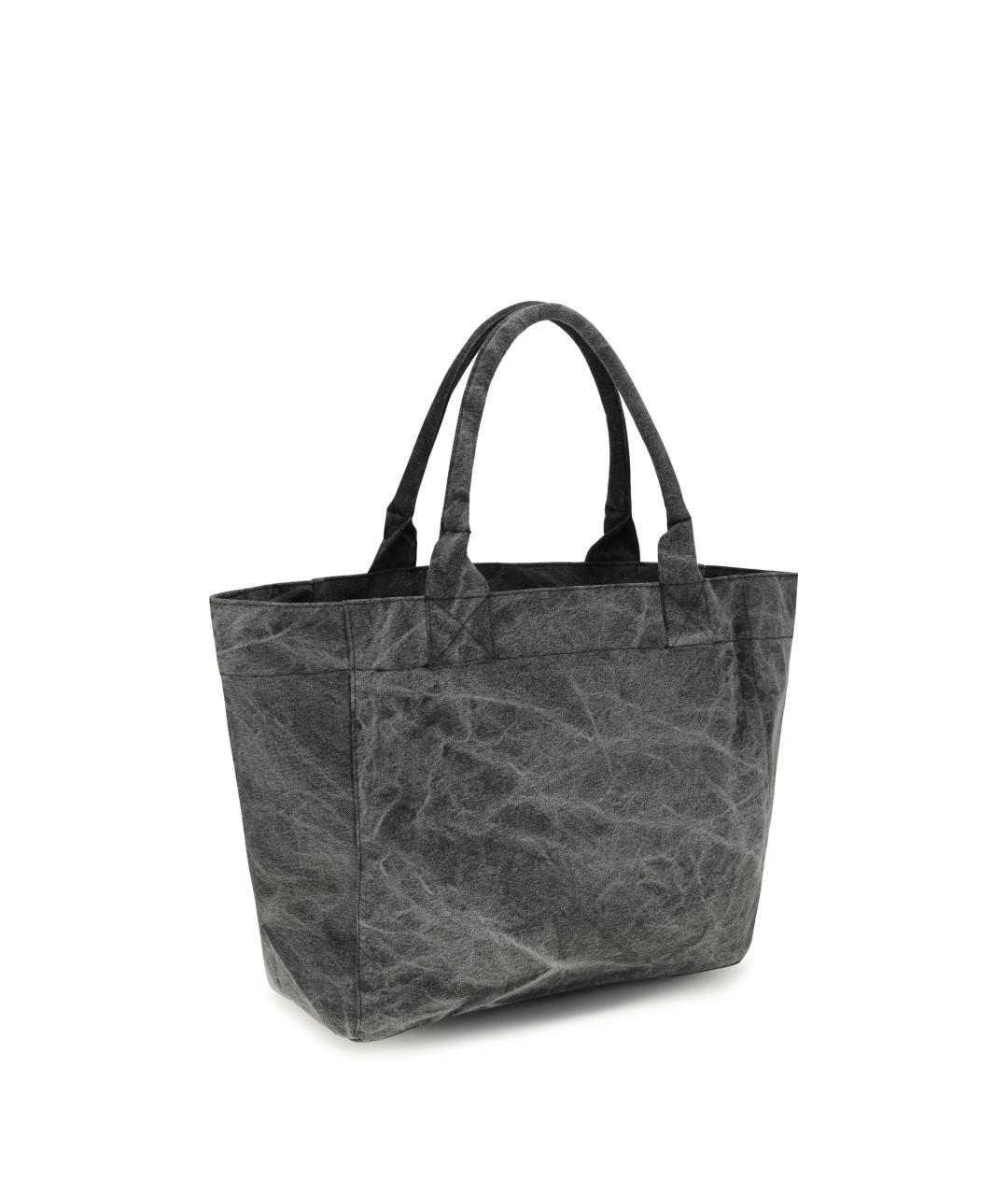 GANNI Черная хлопковая сумка тоут, фото 3