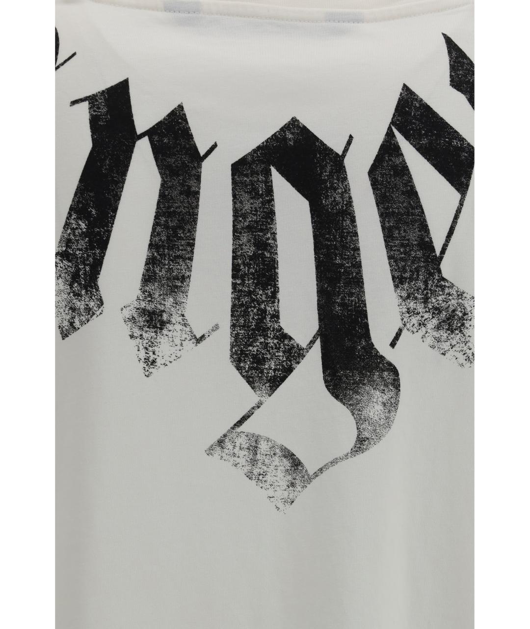 PALM ANGELS Белая хлопковая футболка, фото 3