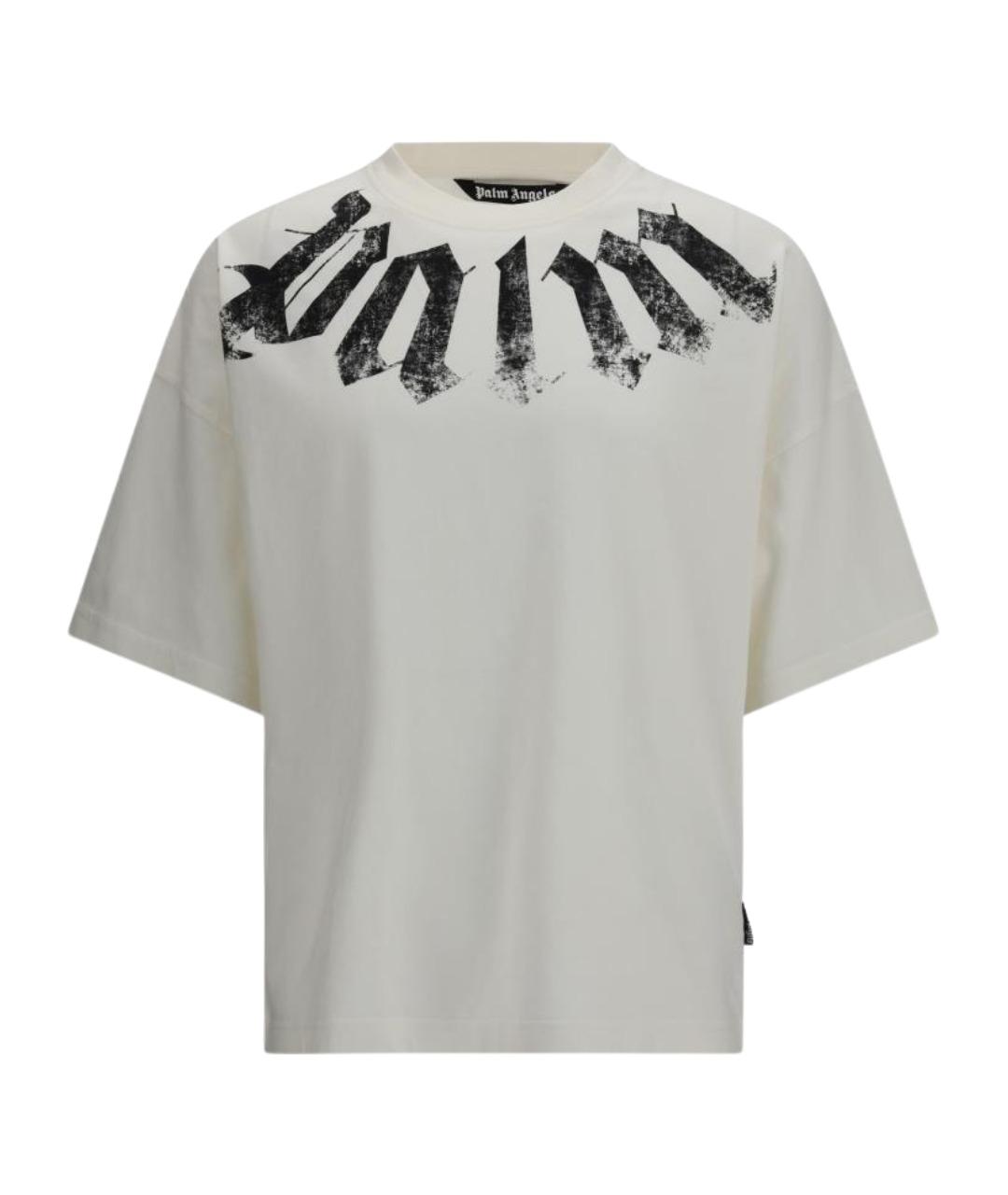 PALM ANGELS Белая хлопковая футболка, фото 1