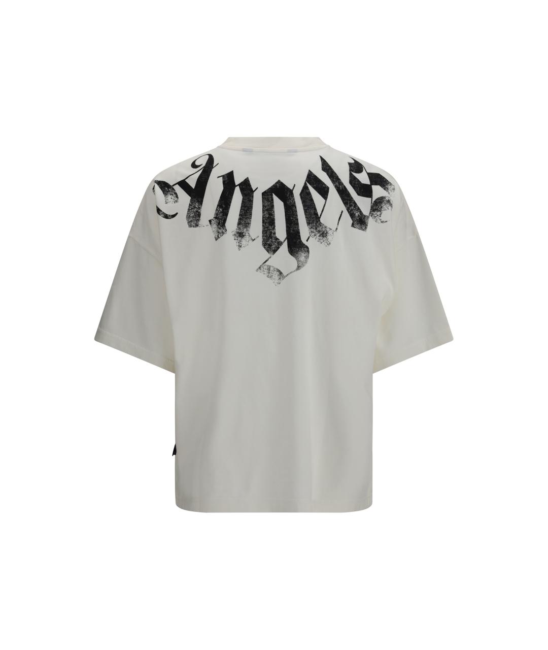 PALM ANGELS Белая хлопковая футболка, фото 2