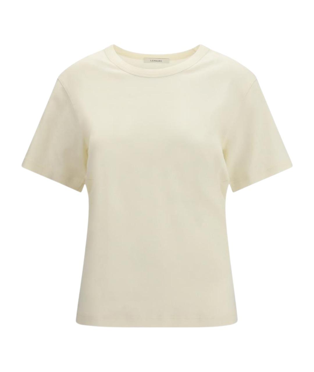 LEMAIRE Бежевая хлопковая футболка, фото 1
