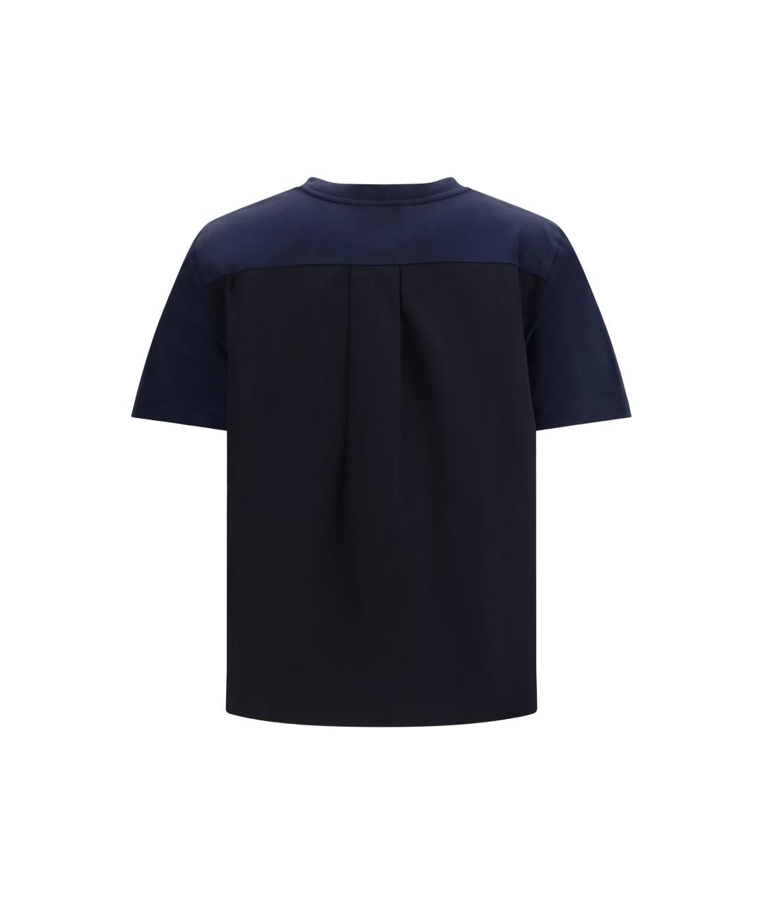 MARNI Темно-синяя хлопковая футболка, фото 2