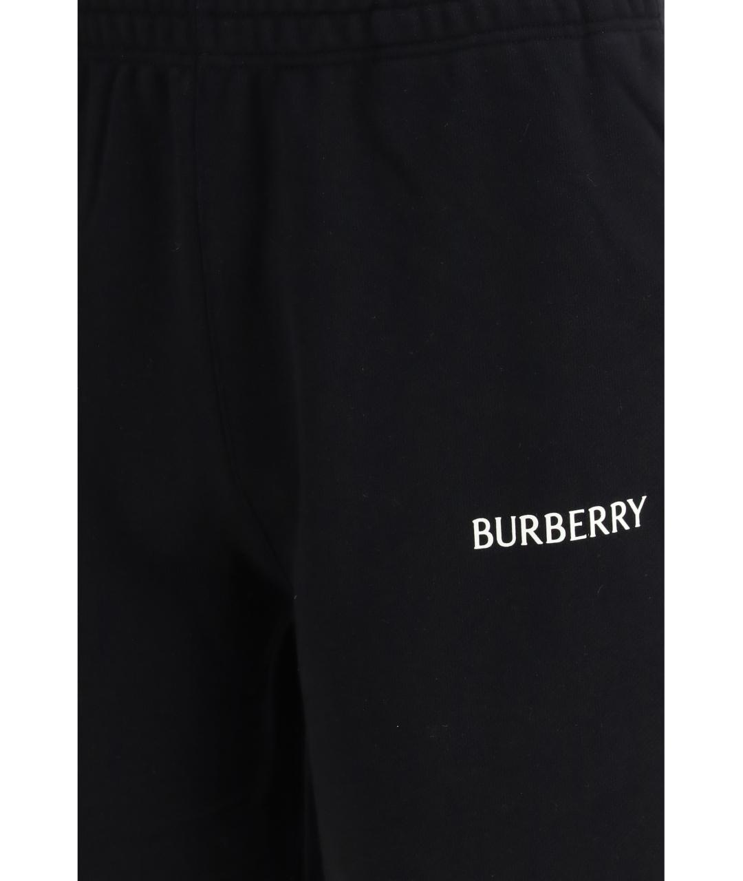 BURBERRY Черные хлопковые шорты, фото 3